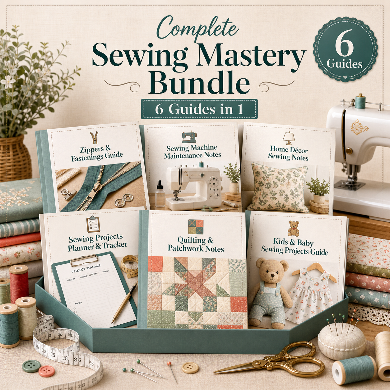 Complete Sewing Mastery Bundle — 6 Guides in 1