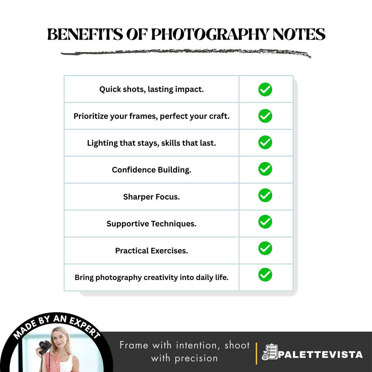 1000+ Photography Techniques Notes