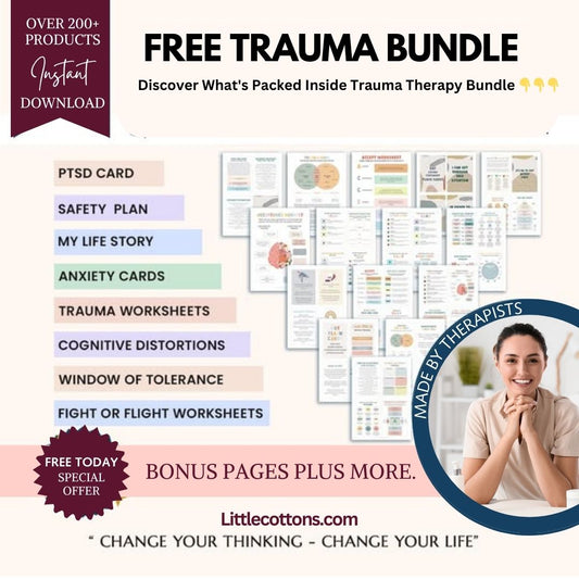 200+ Trauma therapy bundle (FREE TODAY)