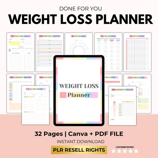 Canva Weight Loss Planner