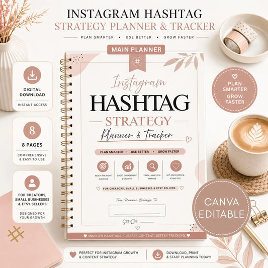 Instagram Hashtag Strategy Planner & Tracker